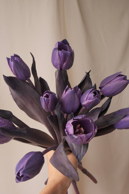 Luxury purple bouquet Nocturne, featuring rich purple blooms, perfect for anniversaries and home decor.