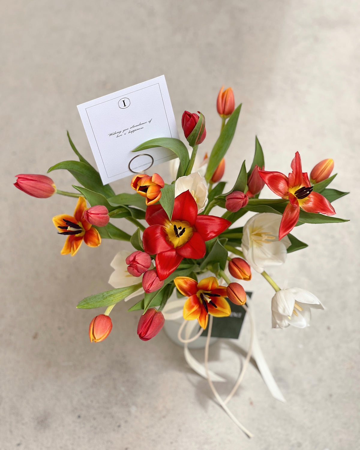 Dance of the Tulips fresh tulip vase arrangement for floral gifting in Singapore